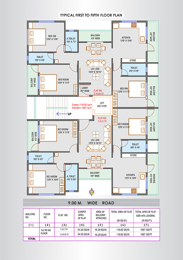 Typical Floor Plan Guruniwas Residency
